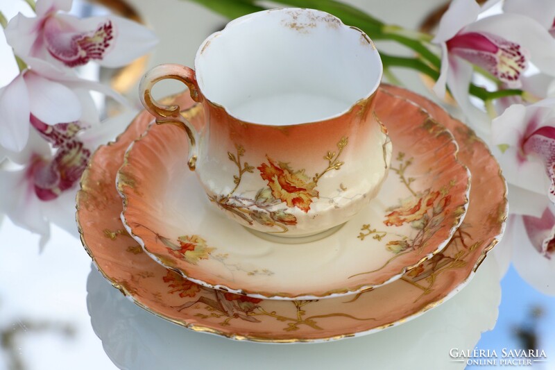 Antique d & c limoges france porcelain breakfast set