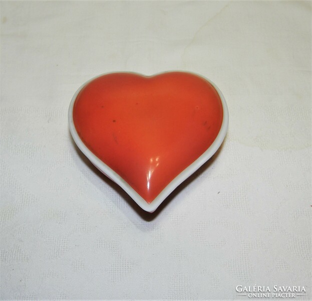 Drasche szív alakú porcelán doboz - Ékszertartó
