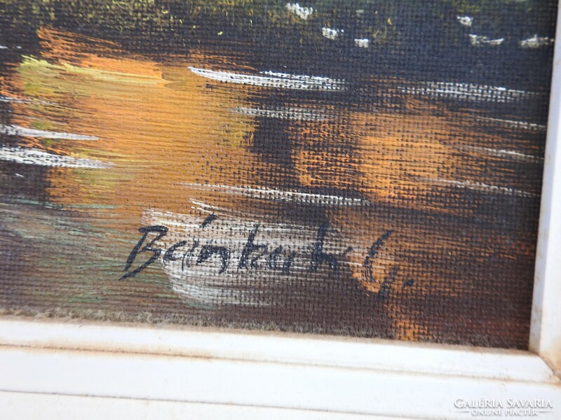 Bánkúti Gertrúd festmény  -Tavaszi Fények Tükröződése - etikettel