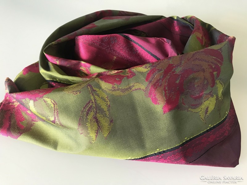 Luise steiner silk scarf with rose pattern, 164 x 30 cm