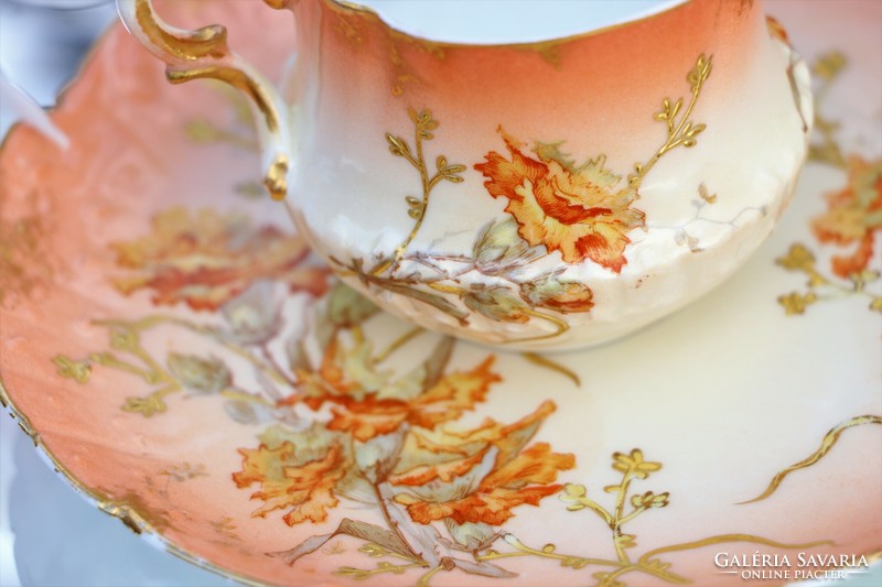 Antik D&C Limoges France porcelán reggeliző szett