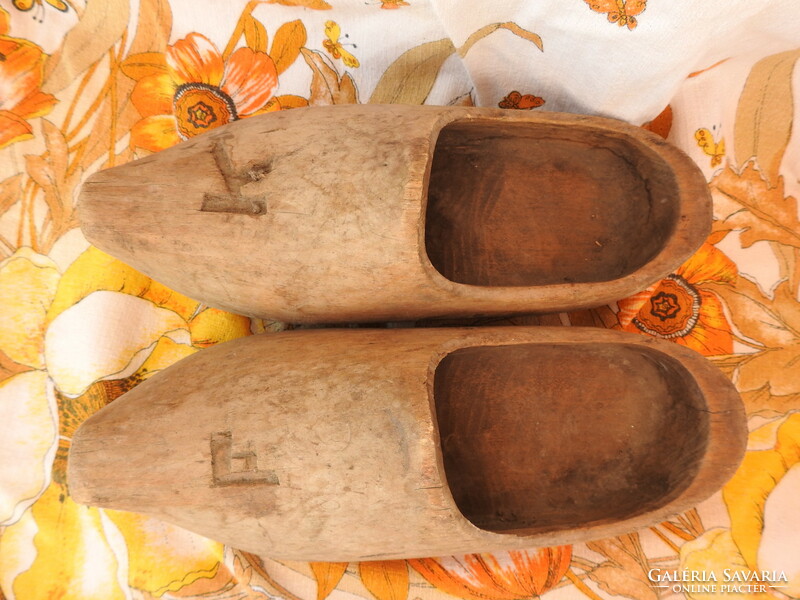 Old Dutch traditional wooden slippers - clogs approx. / 36 -Os size