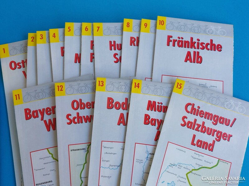 Rad fahren in deutschland. 15 Pieces with map. HUF 3,900.