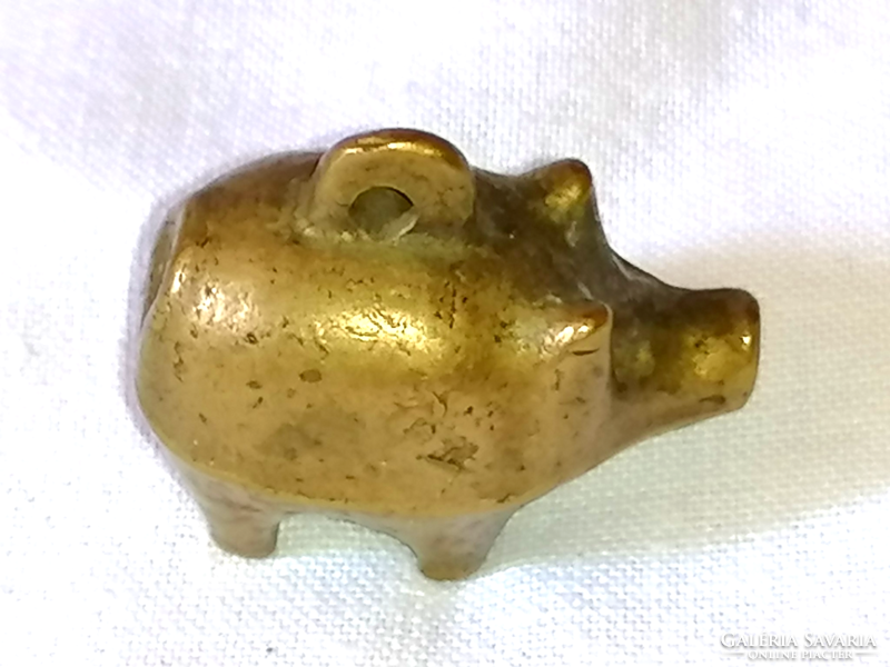 Brass lucky pig