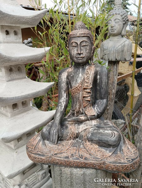 Rare Balinese ornate stone buddha feng shui antifreeze artificial stone statue