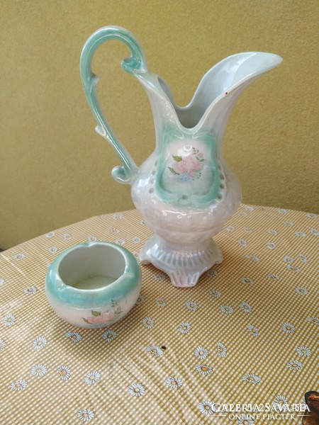 Ceramic jug, ashtray for sale!