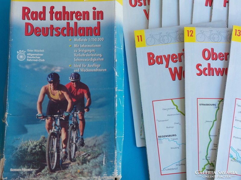 Rad fahren in deutschland. 15 Pieces with map. HUF 3,900.