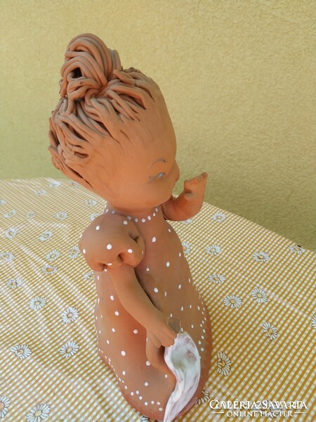 Retro ceramic little girl, sculpture for sale!