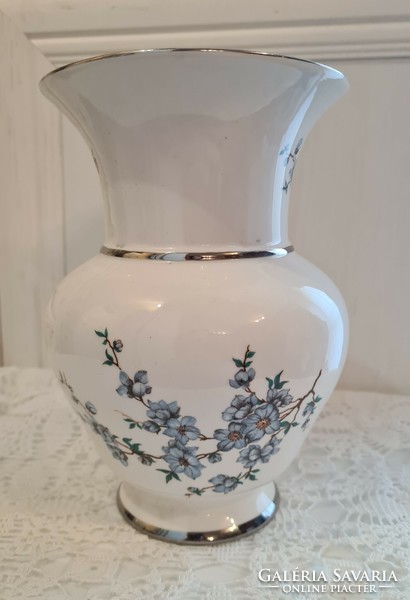 Aquincumi blue peach blossom silver striped vase