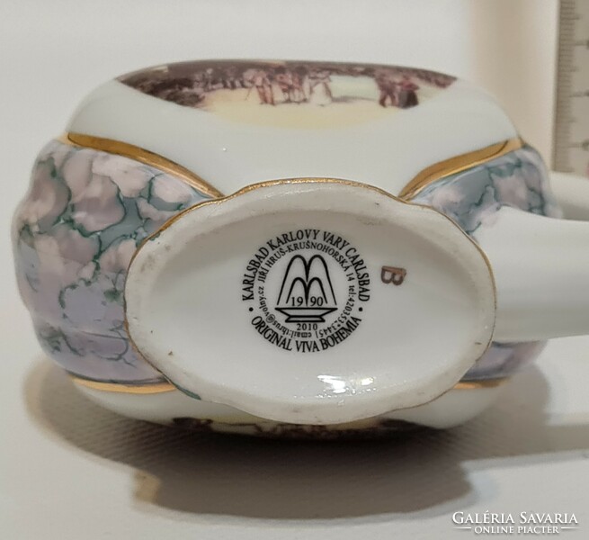 Cseh "Karlovy Vary" matricás, porcelán emlék bögre (2224)