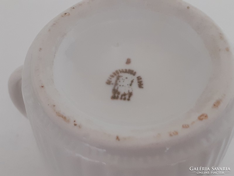Régi Zsolnay porcelán csésze pipacsos mezeivirágos teás bögre 1 db