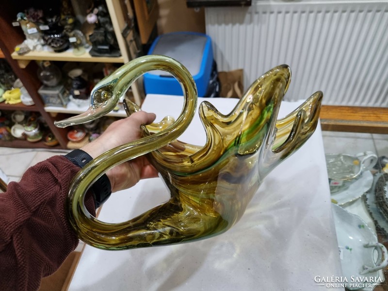 Old Murano figural glass bowl