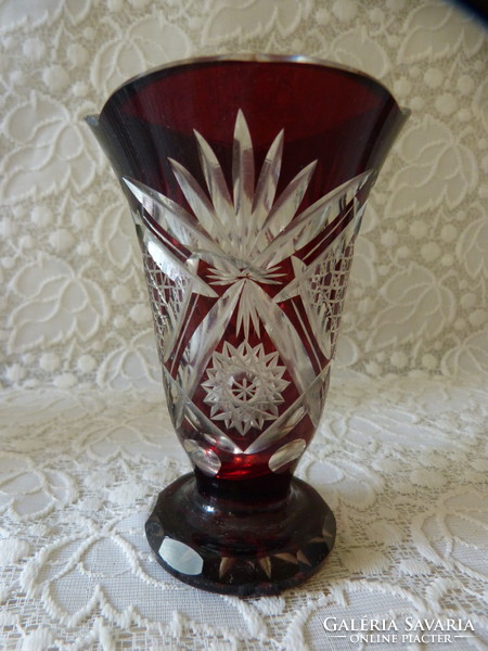 8 pcs polished crystal glass vase.