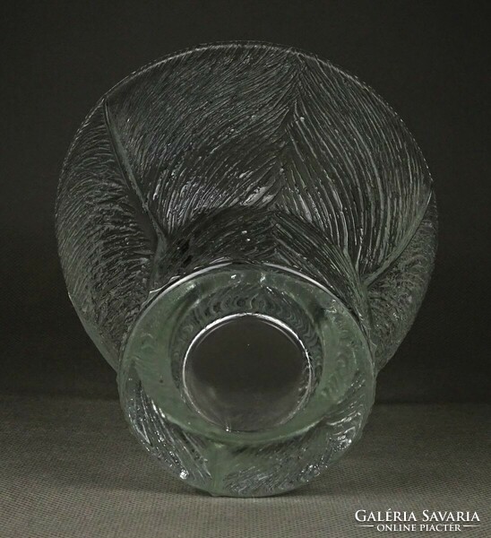 1I937 Különleges művészi üveg váza díszváza 14.5 cm