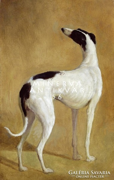 Jacques laurent agasse (1767-1849) greyhound, reprint dog print, dog whippet black and white
