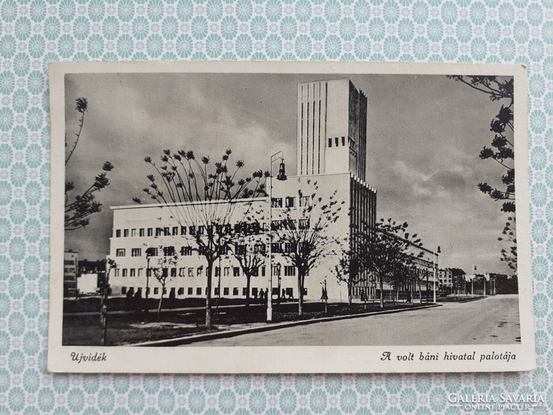 Régi képeslap 1941 Újvidék a volt Báni Hivatal palotája fotó levelezőlap