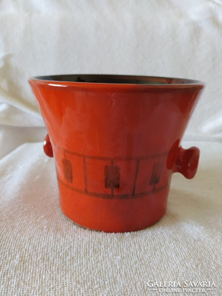 Pond head: -retro mortar-shaped pot, rarer, flawless, 16 x 13 cm