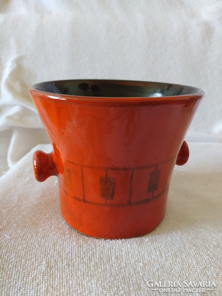 Pond head: -retro mortar-shaped pot, rarer, flawless, 16 x 13 cm