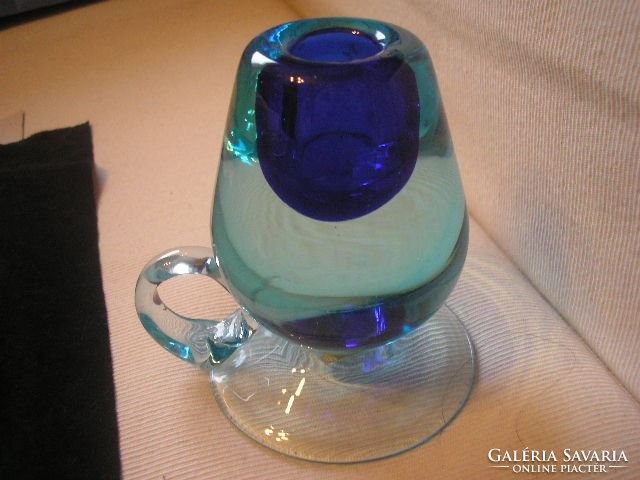 Rare portable candle holder with Murano for sale