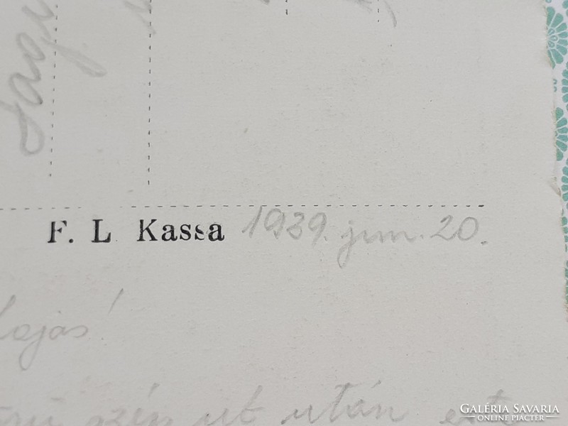 Régi képeslap 1939 Kassa Rákóczi emlékmű Dóm levelezőlap