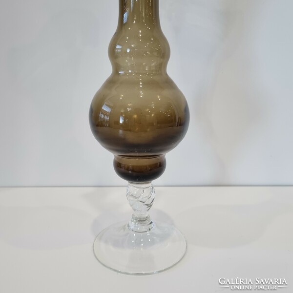 Italian vintage glass vase / decorative glass-38 cm
