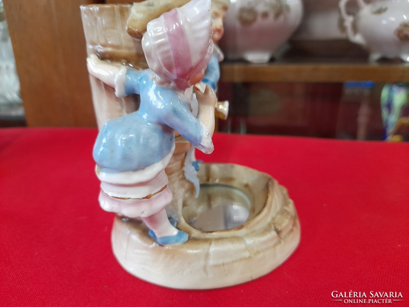 Nagyon Ritka Német,Germany Conta & Boehme Poessneck /Pößneck/ 1804-1940 Figurális Porcelán Szobor.
