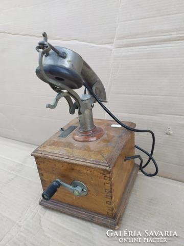 Antique ultra-rare wood desktop phone from the late 1800s