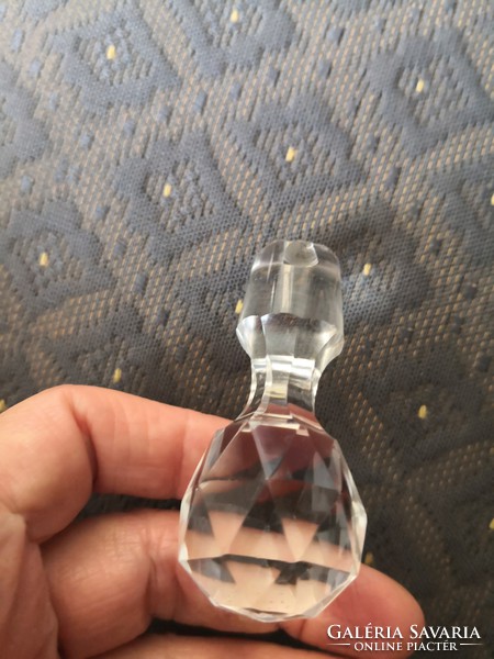 Bieder üveg butélia, tömör csiszolt üvegkristály dugóval
