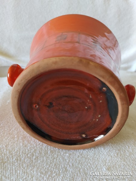 Pond head: -retro mortar-shaped pot, rarer, flawless, 16 x 13 cm