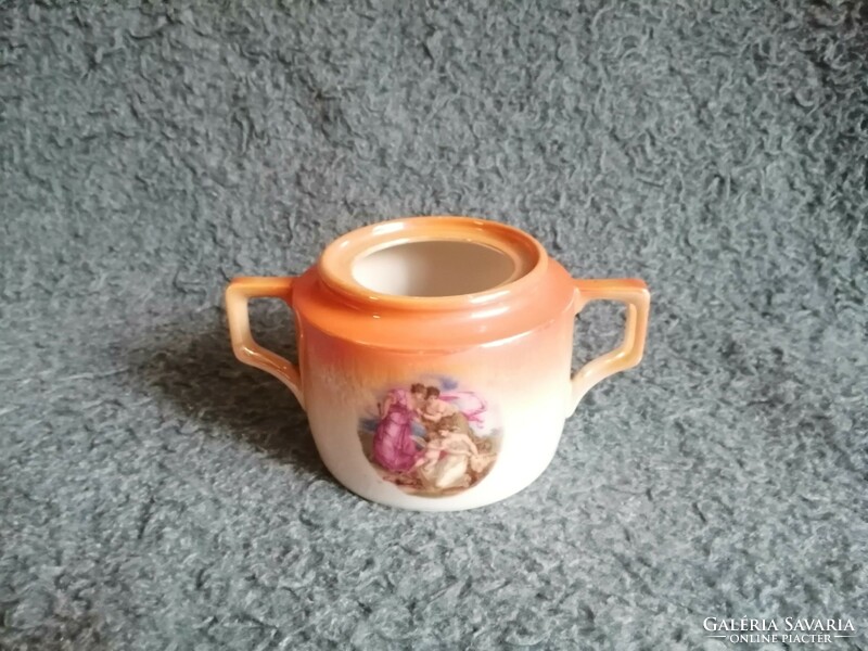 Zsolnay porcelain sugar bowl with a mythological scene (24/d)