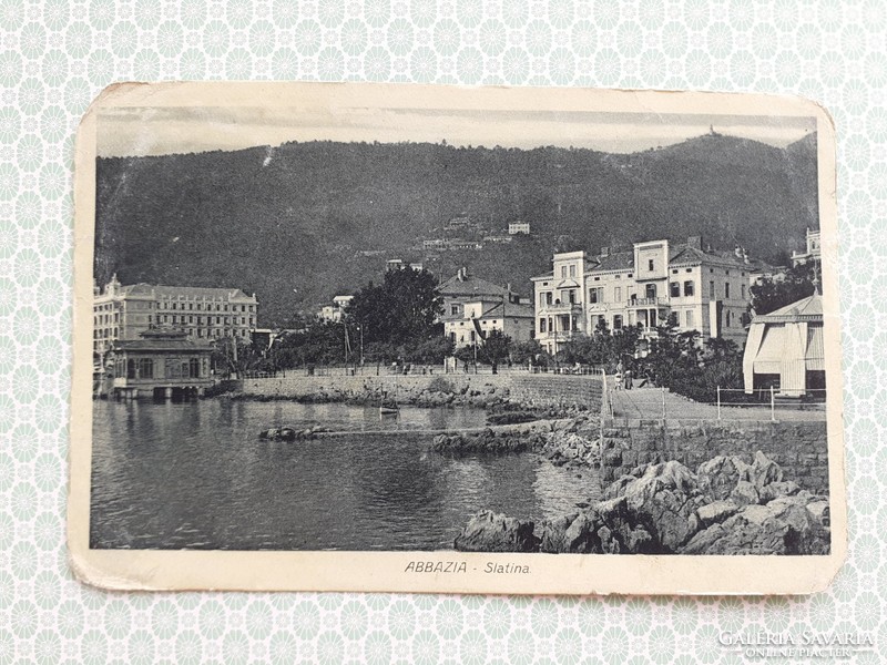 Old postcard abbazia slatina photo postcard