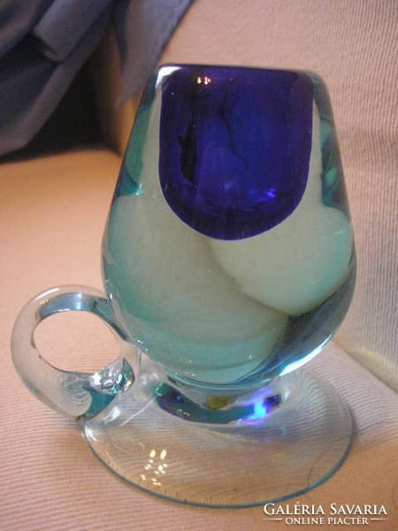 Rare portable candle holder with Murano for sale