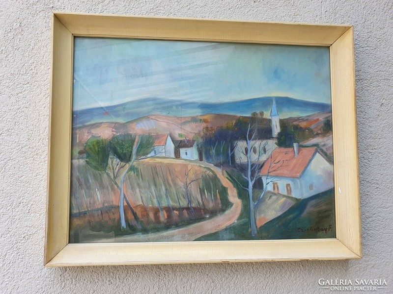 Pastel picture of Frigyes Czinkotay 1932 - 2018 - in the original frame
