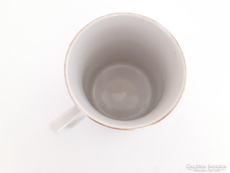 Régi Zsolnay porcelán bögre nefelejcses teás csésze 1 db