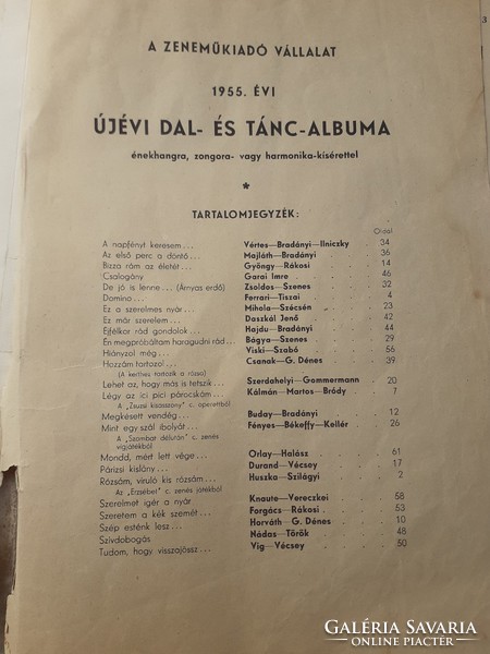 Old sheet music book 1955 New Year's dance album