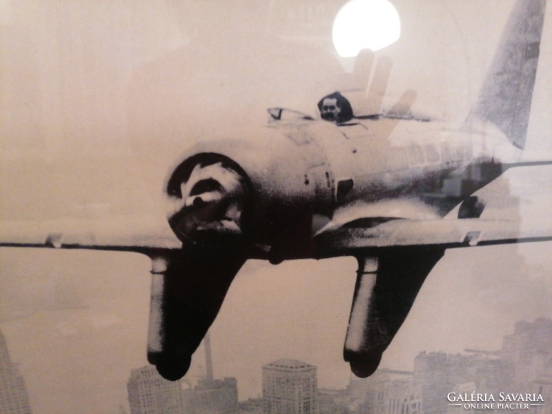 Very rare, large-scale photo print of the first pilot to fly from Australia to New York