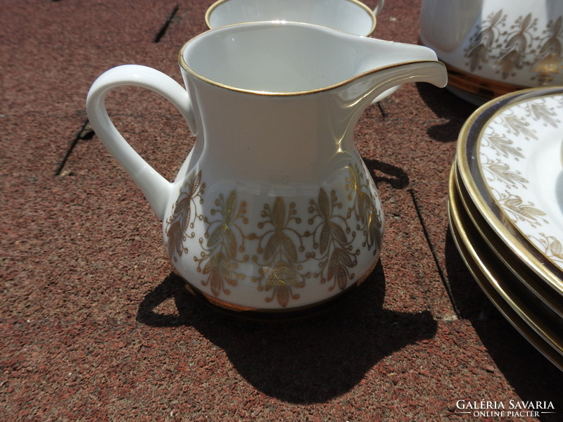 Porcelain tea / long coffee set from Weimar - with rich gilding