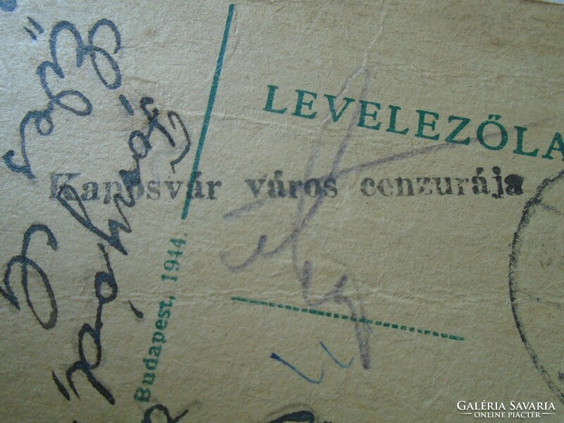 D190544   Levelezőlap 1945  - Kaposvár Város cenzúrája bélyegzéssel