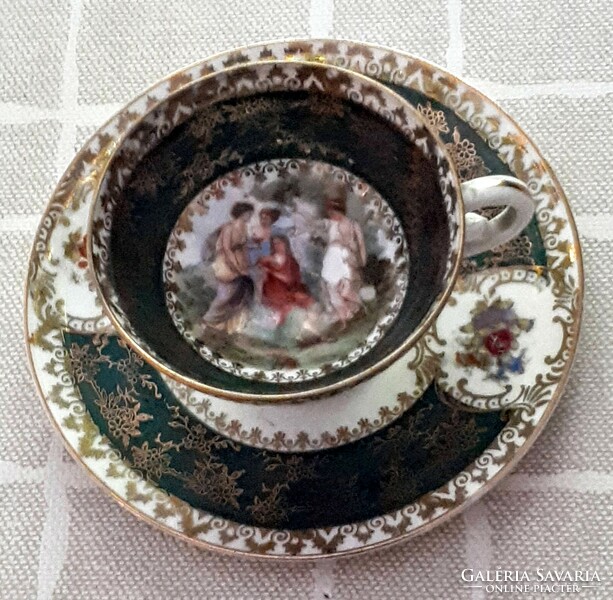Porcelán kávéscsésze  csészealjjal antik Altwien