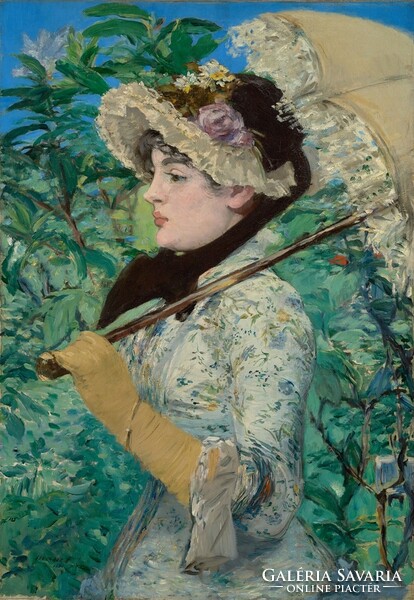 Manet - jeanne (spring) - canvas reprint on blindfold