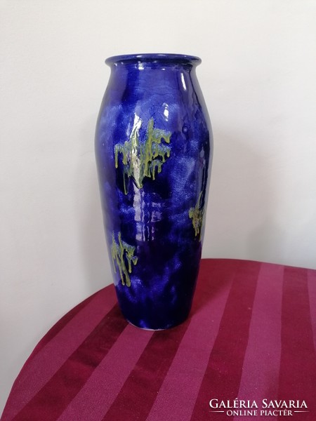 Juryed - signed retro handicraft ceramic vase