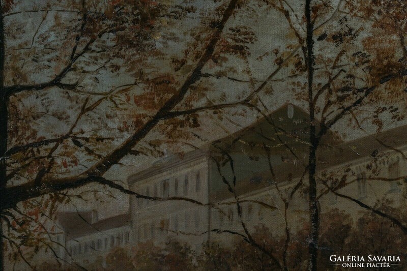 Ismeretlen festő: nagyszebeni sétány, "Garnizonspital in Hermannstadt"