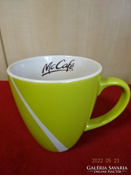 Mc cafe mug, 10 cm high, green, 2008.