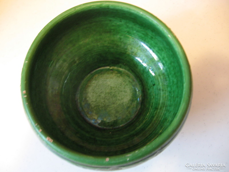 Corundum green bowl, saucepan
