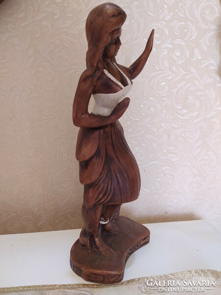 TREASURE CRAFT: HULA GIRL, ART DECO KERÁMIA JELZETT, 28 CM