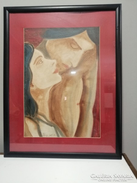 Female nude couple in pastel. Negotiable !!!!