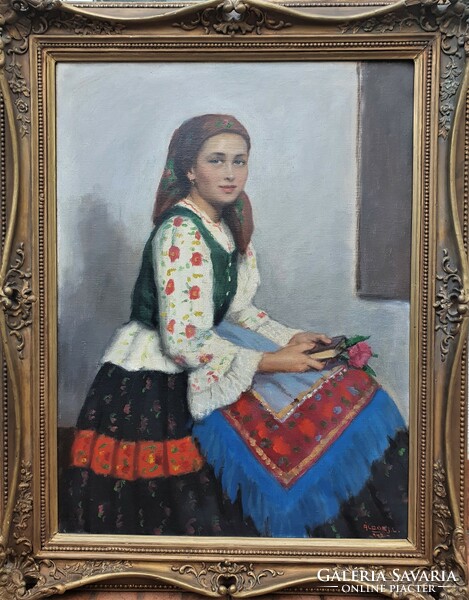 László Áldor / girl in folk costume