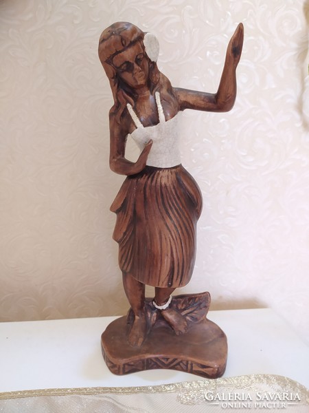 TREASURE CRAFT: HULA GIRL, ART DECO KERÁMIA JELZETT, 28 CM