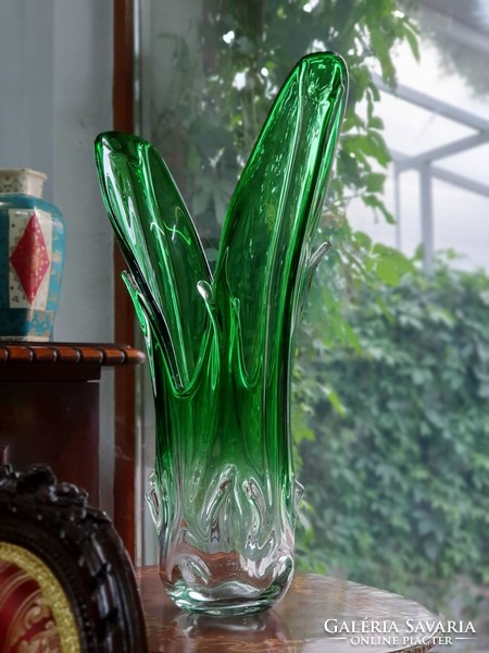 Muránói üveg váza 61 cm magas