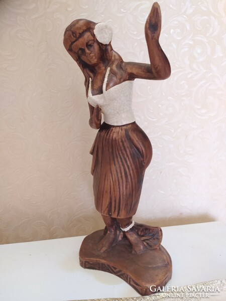 TREASURE CRAFT: HULA GIRL, ART DECO KERÁMIA JELZETT, 28 CM